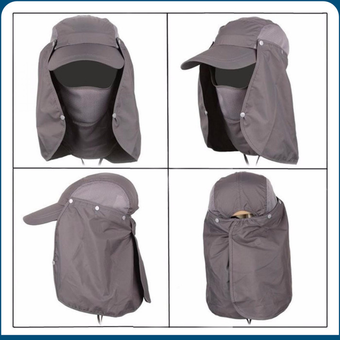 Flymall Topi Pancing Topi Gunung Pria Tentara Jepang Anti Uv Matahari