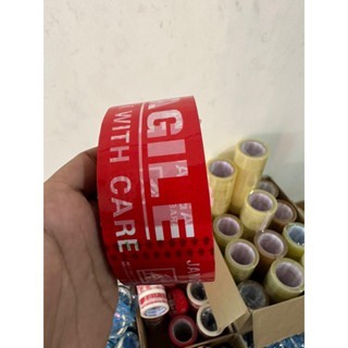 

Produk Viral Flyhome Fragile Putih 100Yard 2Inchi 48Mm X 100Yard 6 Roll Lakban Prin Packing Aman