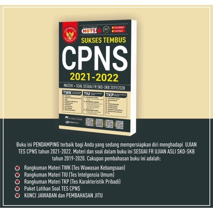 

Terbaru Ready Stok !!! Buku Sukses Tembus Cpns 2021-2022 / Graha Publika Promo