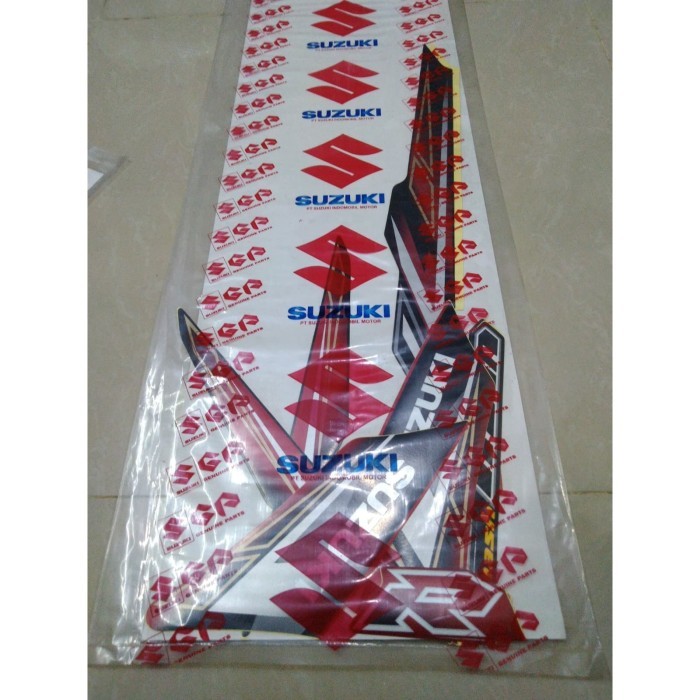 PROMO STIKER BODI STRIPING SMASH TITAN MERAH HITAM ORIGINAL SGP B45H50NHEK