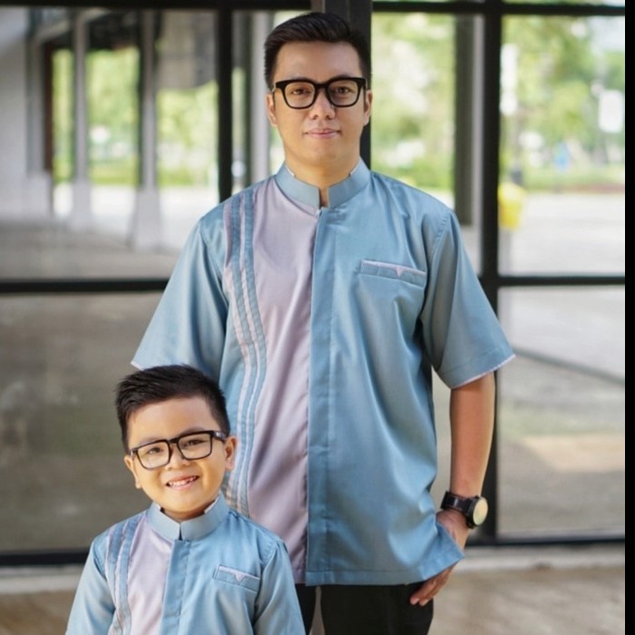 Terlaris Koko Couple Ayah Dan Anak Warna Hijau Wardah