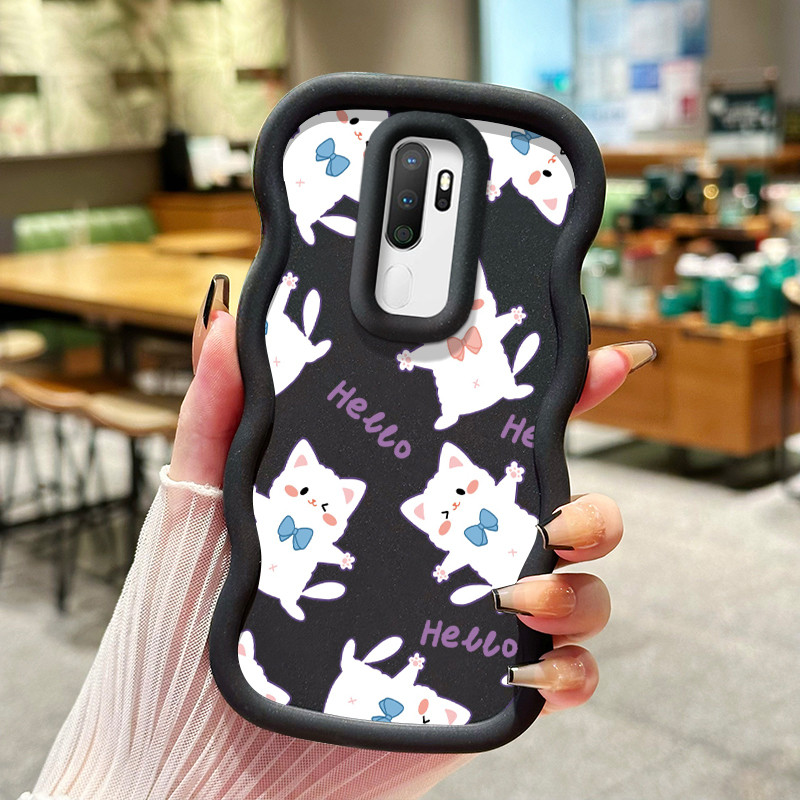 Casing Hp Untuk OPPO A5 2020 A9 2020 A31 2020 A8 Case Casing HP Kesing kelinci putih Softcase Macaro