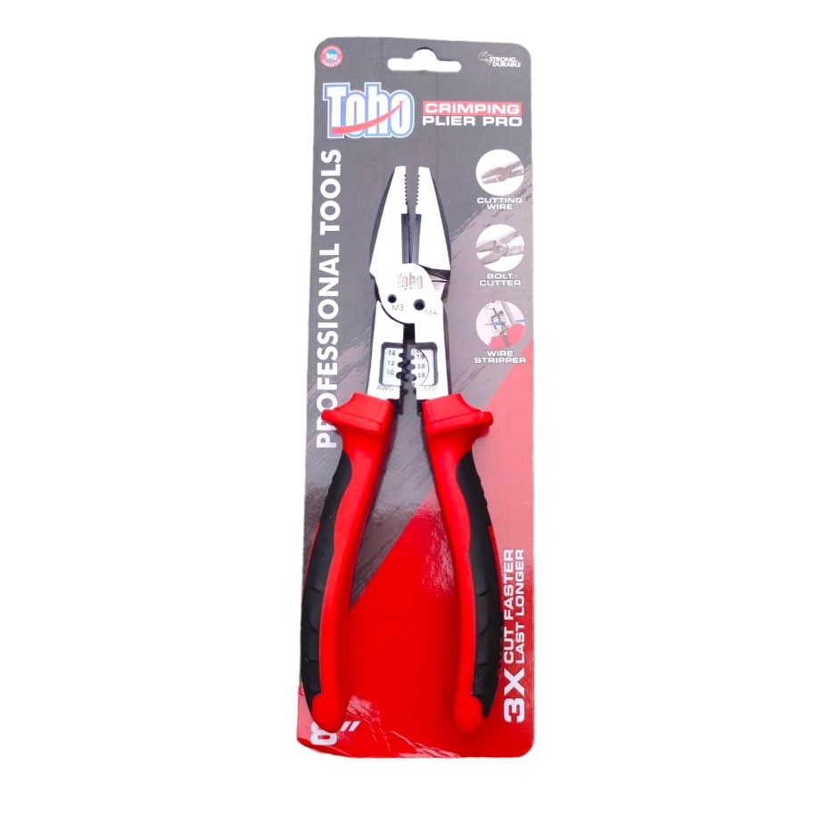 READY STOK Tang Kombinasi 8 Inch Toho Kupas Kabel Potong Kawat Crimping Plier PRO