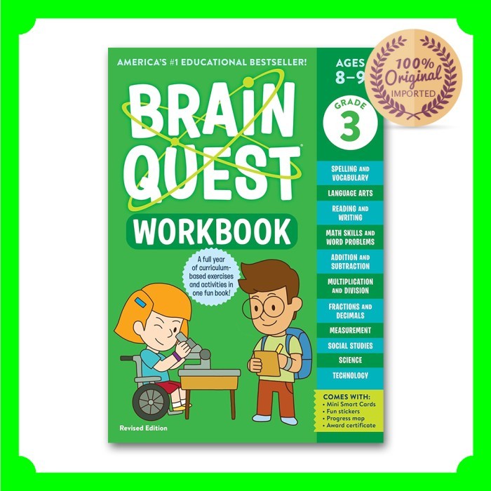 

Sale Brain Quest Workbook Grade 3 Ages 8-9 (New)
