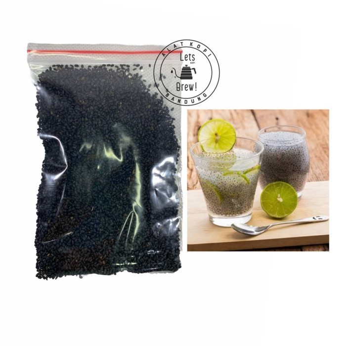 

Topping Biji Selasih dan Chia Seed 100gr untuk minuman