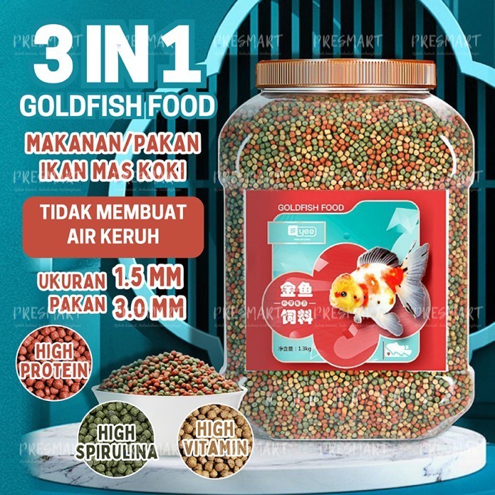 TERBARU PELET PREMIUM IKAN MAS KOKI - PAKAN PREMIUM IKAN MAS KOKI 1.5MM & 3MM