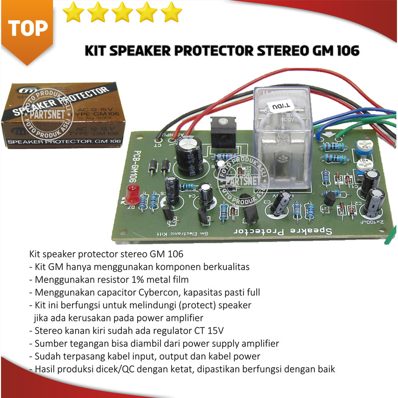 Kit speaker protector stereo GM 106
