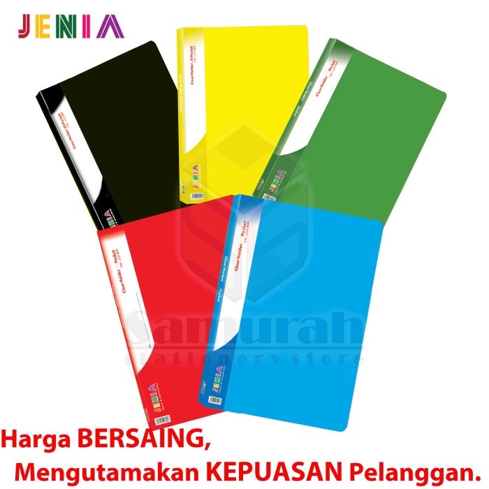 Map Clear Holder Jenia 80 lbr Pocket Folio Album Kertas isi 80 Lembar