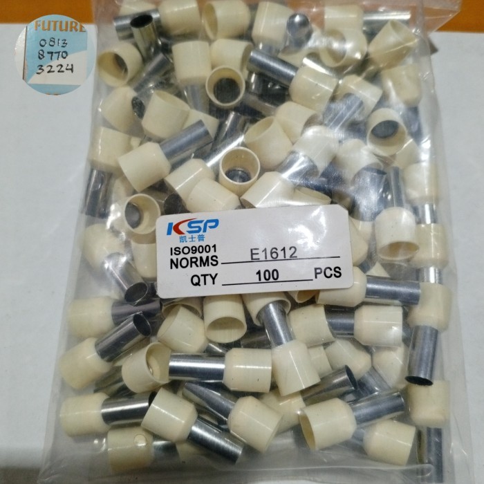 *#*#*#*#] Skun kabel ferrules 16mm ferules , 16 mm scun model bulat type E1612/ 1618 isi 100