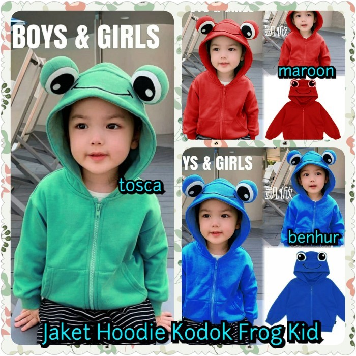 Jaket Hoodie Kodok Frog Kid