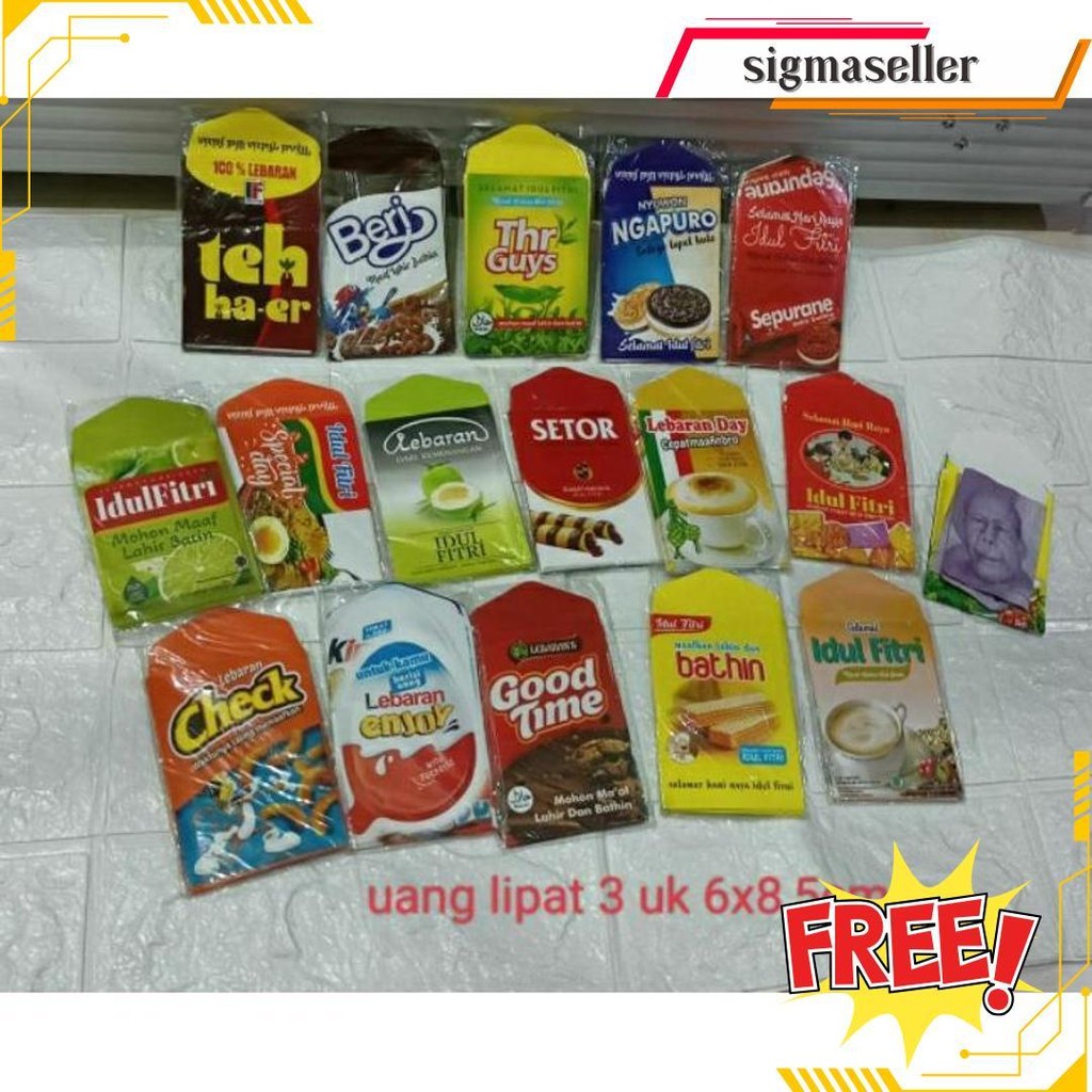 

100Lembar Amplop Snack Viral Lebaran Ukuran Medium 6.5X8Cm Gratis Ongkir