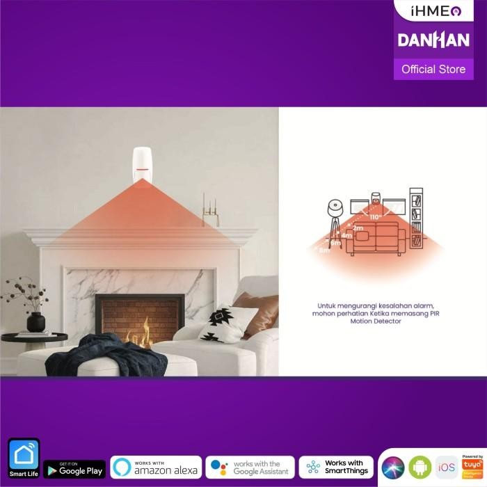 IHME PIR MOTION DETECTOR SENSOR GERAK ALARM SYSTEM RF433 WIFI TUYA