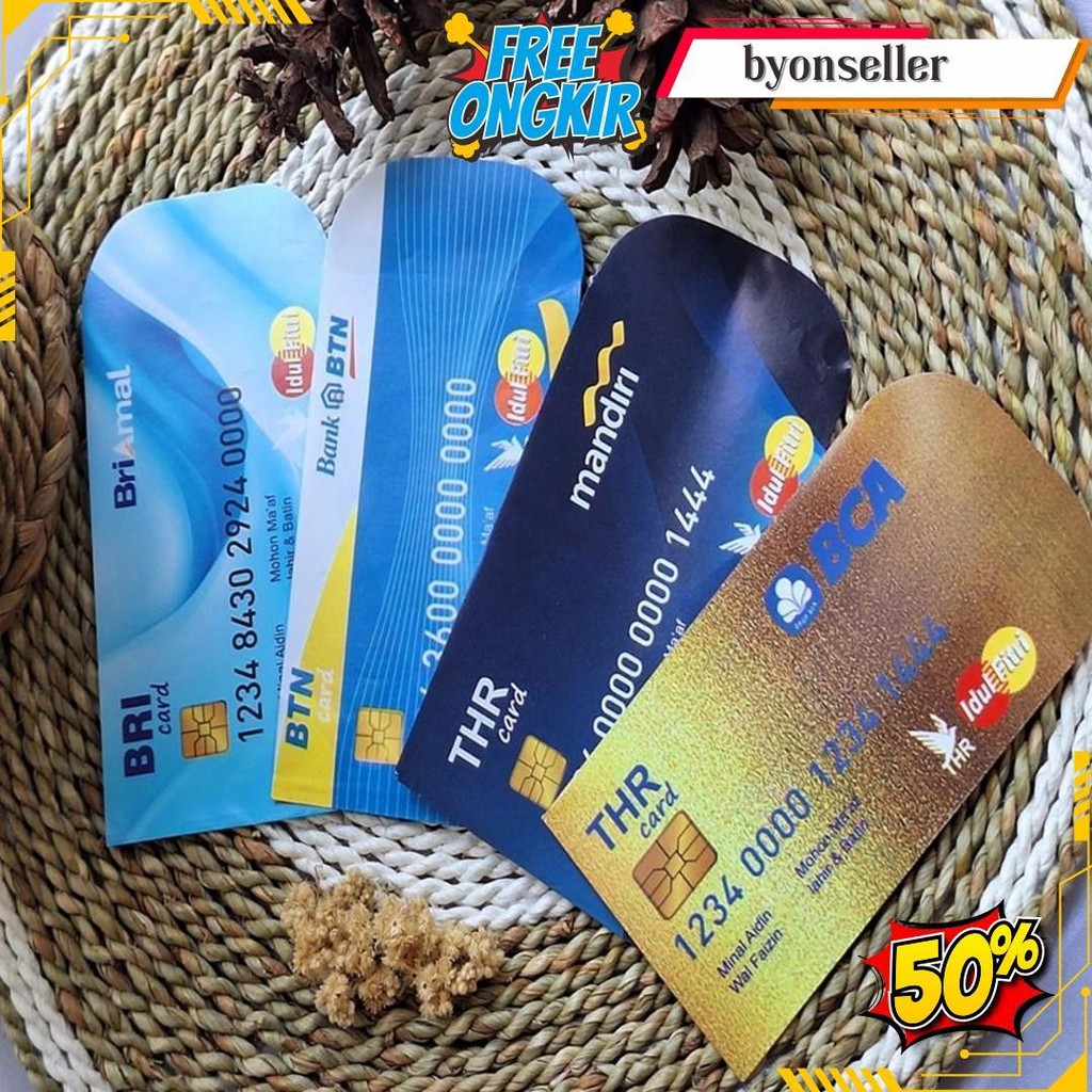 

Amplop Atm Isi 10 Sampe 100 Lembar Kartu Atm Bank Mandiri Bca Bri Btn Amplop Lebaran Cod