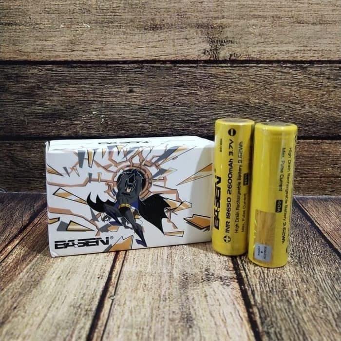 ASLI BATRE AUTHENTIC BASEN 18650 2600MAH BATERAI KODE 1122