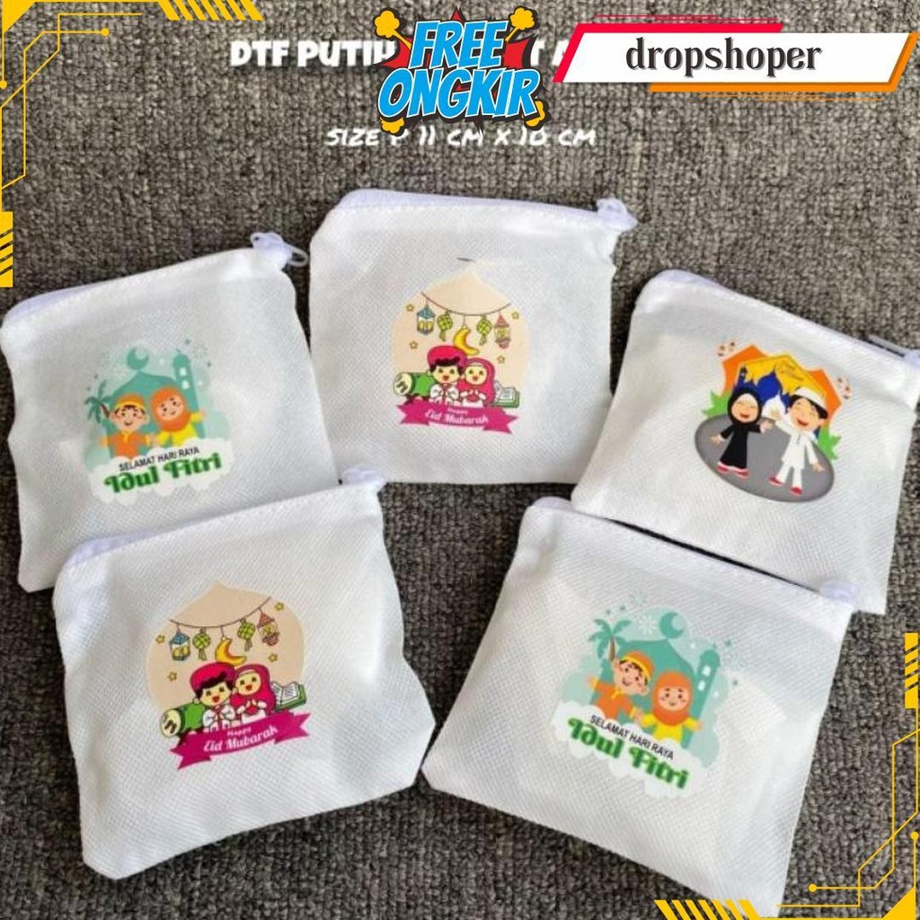 

(12 Pcs) Dtf Putih Dompet Amplop Lebaran / Dtf Amplop Isi 12 Pcs Dompet Cod