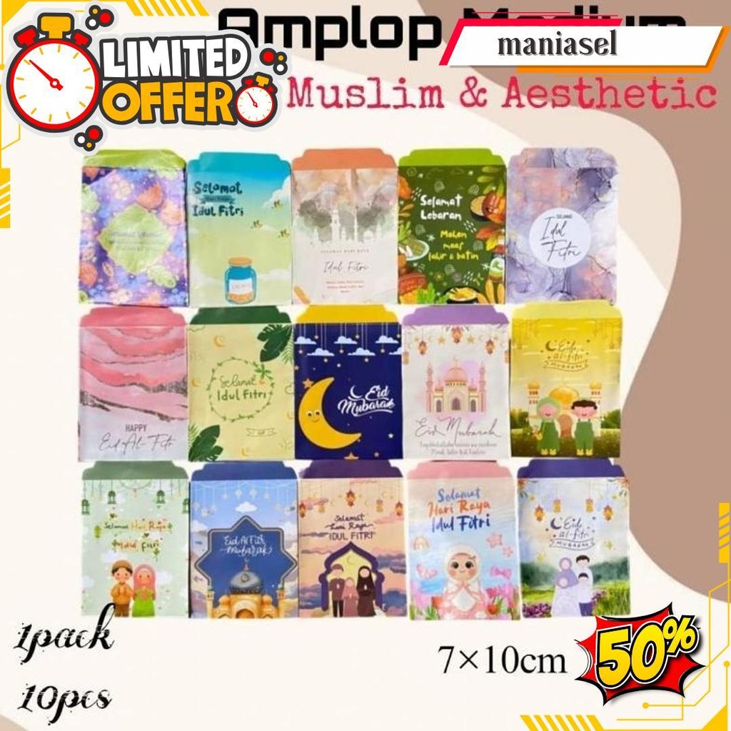 

Amlop Medium Muslim & Aesthetic Ipack 10Pcs/Bisa Pilih Motif/Amplop Lebaran Medium Aesthetic Muslim Islam Original Produk