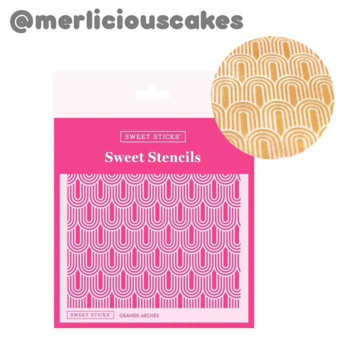 

:>:>:>:>] Grande Arches Sweet Stencil Stensil Cookies Cupcakes Cake Sweet Sticks