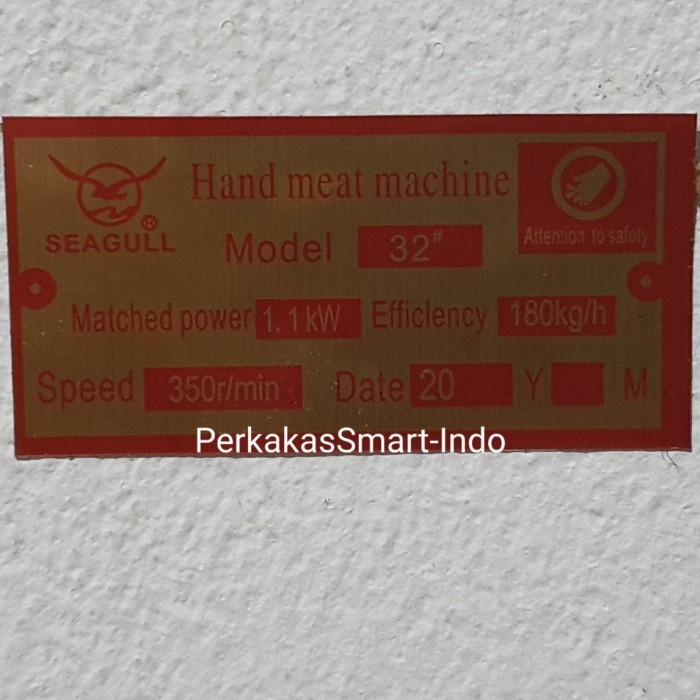 GILINGAN DAGING NO 32 STAINLESS ROLL SEAGULL ASNYA DOUBLE BEARING