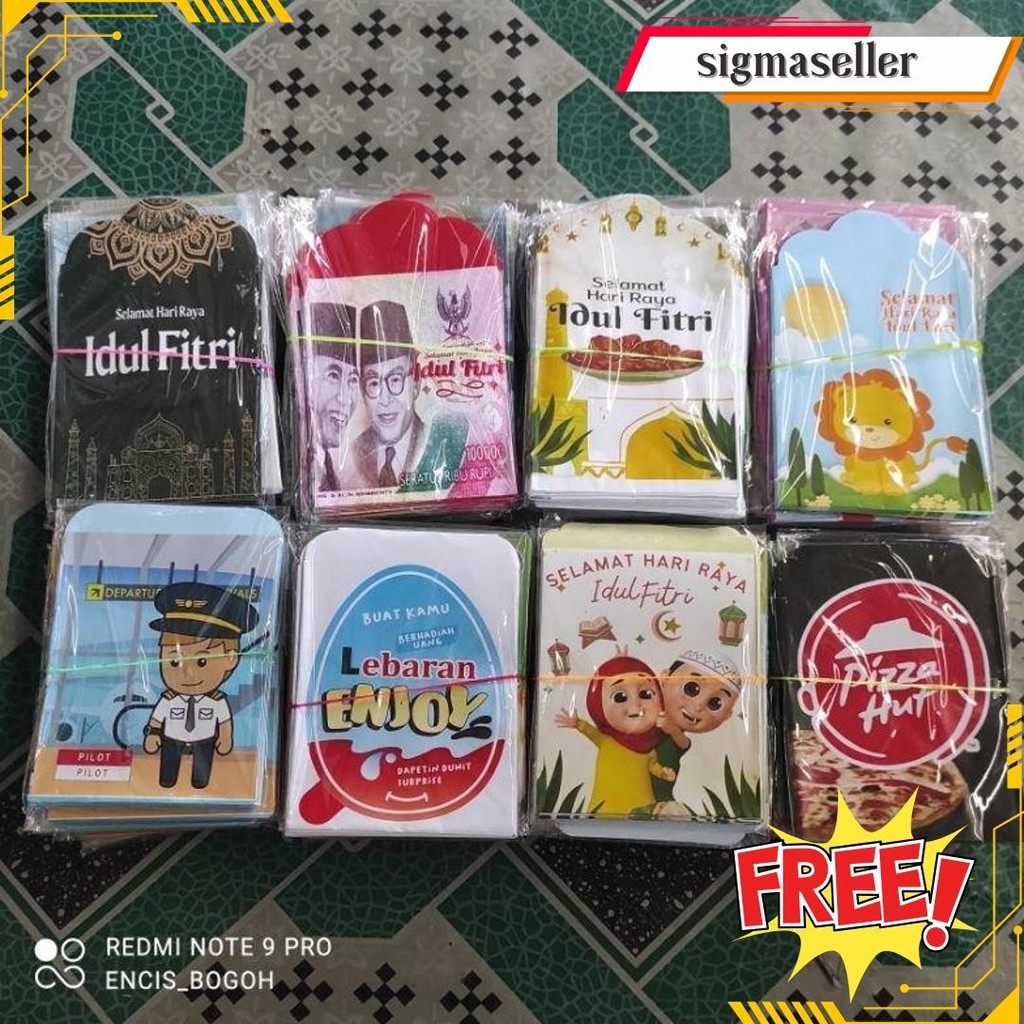 

1 Gendel Amplop Lebaran Uk Medium [10 Pack/100 Pcs] Sudah Siap Pakai Original Produk