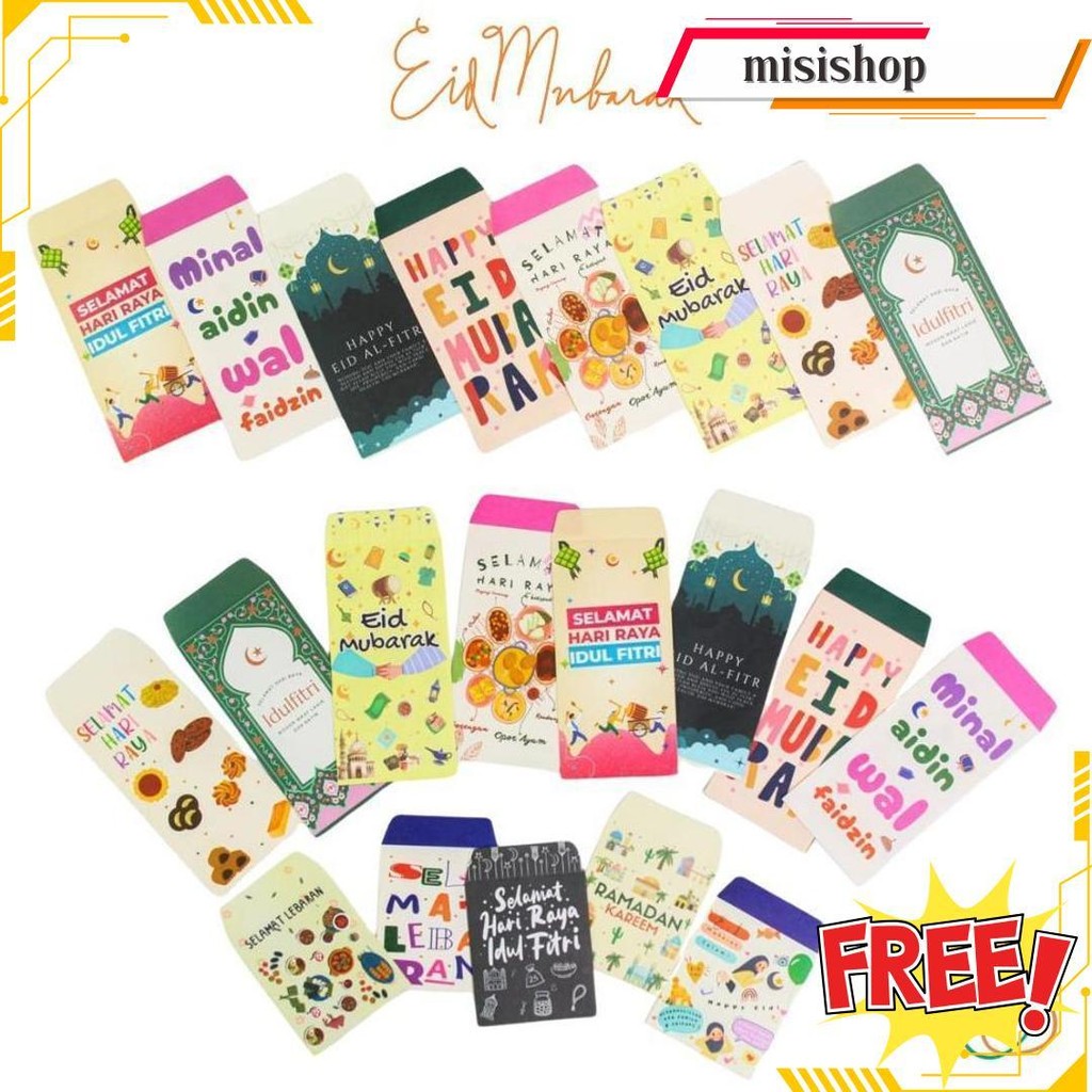 

(10 Pcs) Amplop Lebaran Panjang Premium,Amplop Angpau Thr Cod