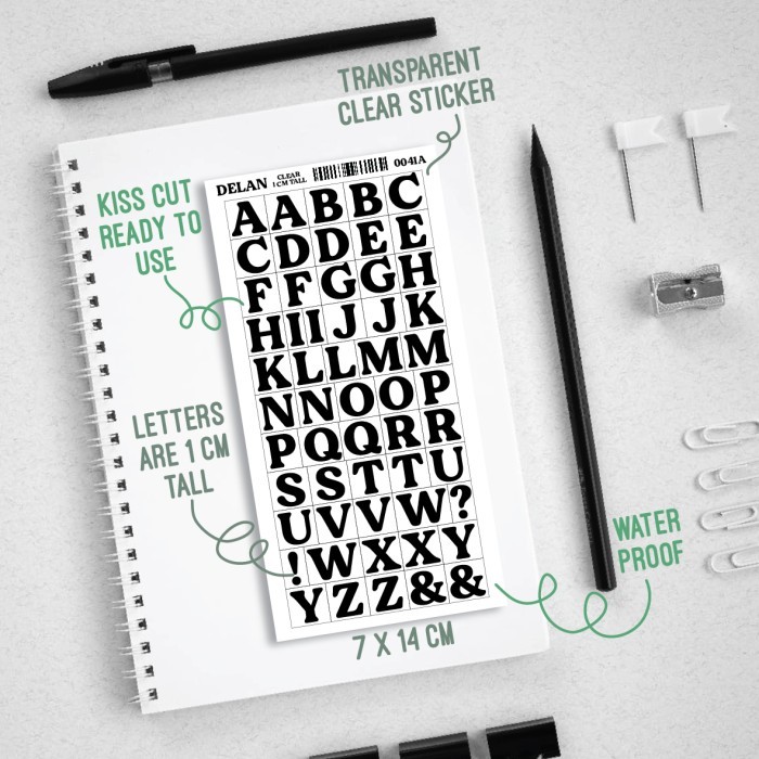 

*:*:*:*:*] Stiker Label Nama Huruf 1cm Abjad 0,5 cm Hitam Putih Transparan 0041