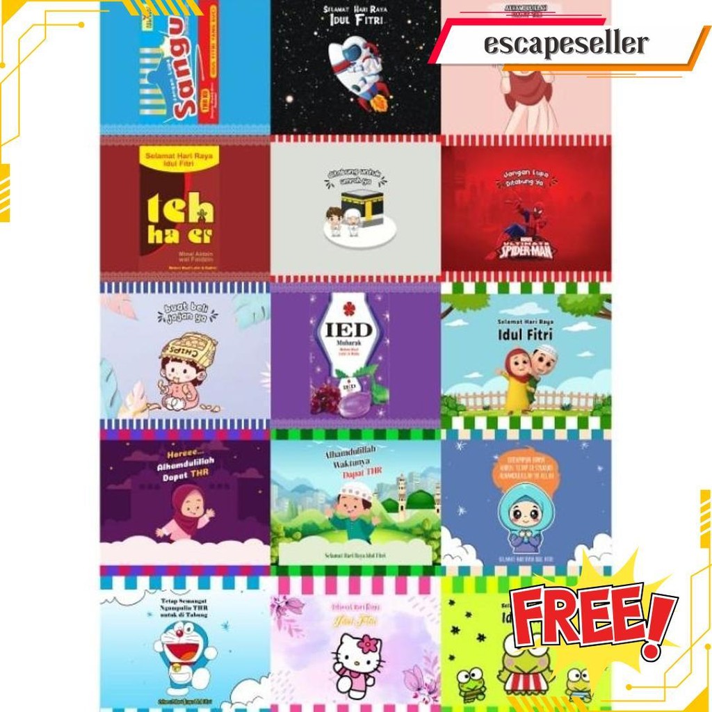 

(Isi 100Pcs) Siap Pakai Amplop Permen Lebaran Model Permen Harga Sudah Di Lem Tinggal Pakai Saja 100Pcs Angpao Uang Thr Idul Fitri Parcel Snack Hari Raya Terlaris