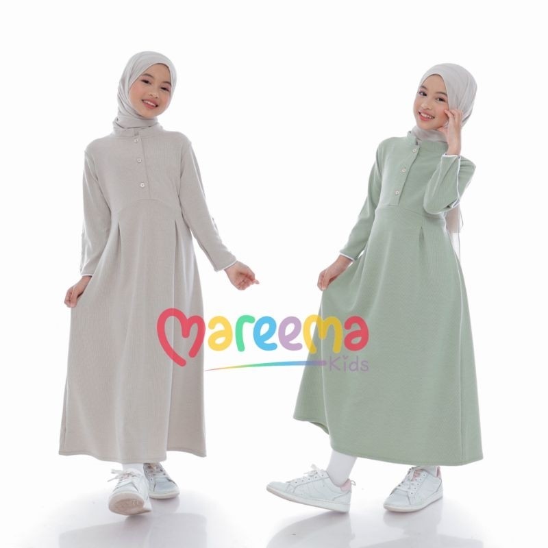 Gamis Anak Baju Muslim Perempuan Dewasa Burukat Motif Gaun Terusan Bocah Hari Raya Idulfitri Pesta D