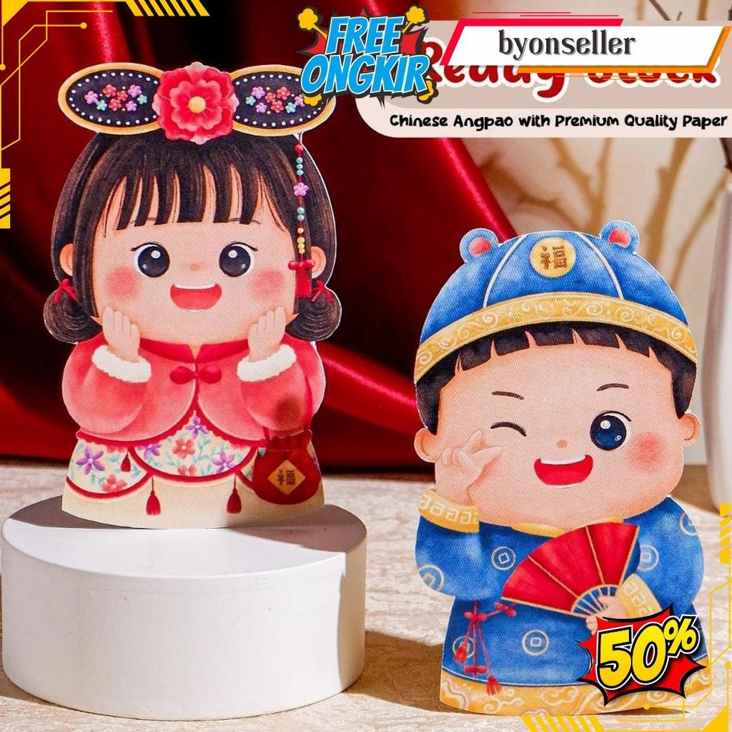 

[Giantpalace] Ready - Premium Angpao 2025 Imlek Cny Sincia Angpau Naga Chinese Girl Termurah Banget