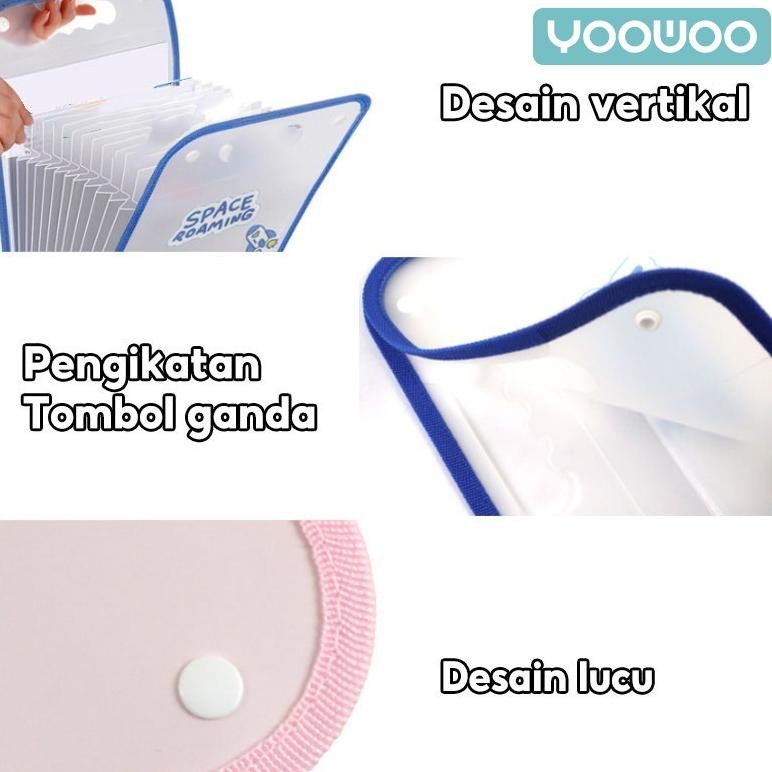 

SALE YooWoo File Organizer / penyimpanan berkas / folder portable / tempat kertas ujian ac-54