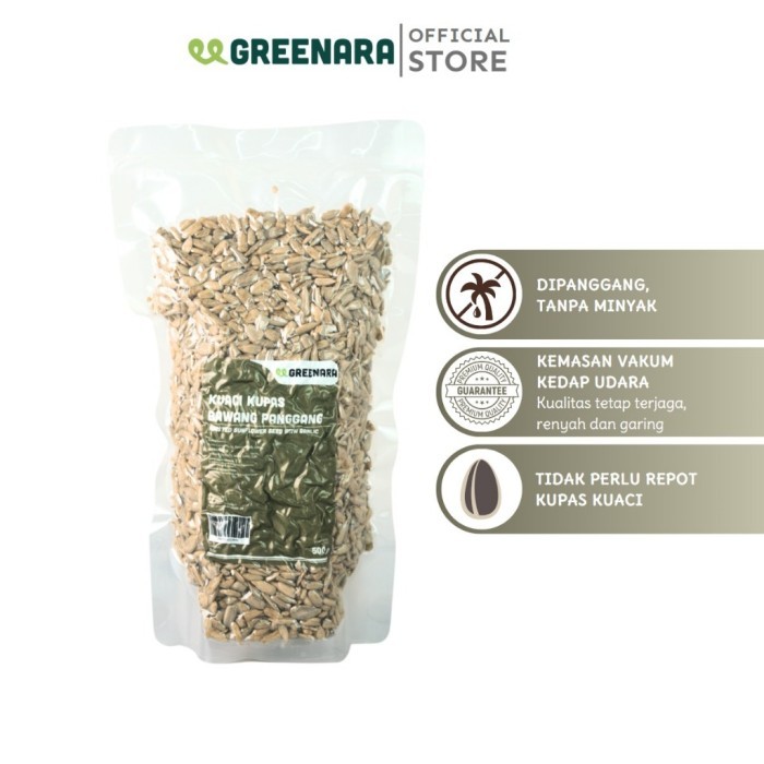 

TERLARIS GREENARA - KUACI KUPAS BAWANG PANGGANG 500GR / ROASTED SUNFLOWER SEED WITH GARLIC 500 GRAM