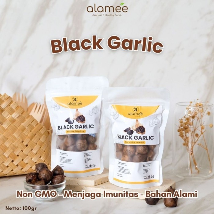 

TERLARIS ALAMEE BAWANG HITAM TUNGGAL BLACK GARLIC LANANG HERBAL ALAMI NATURAL PREMIUM 100GR MURAH!!!