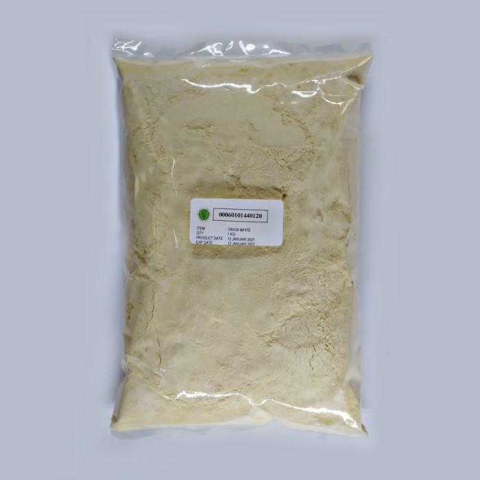 

TERLARIS BAWANG BOMBAY BUBUK/ONION WHITE POWDER 1 KG PURE ASLI 100% MURAH!!! MURAH