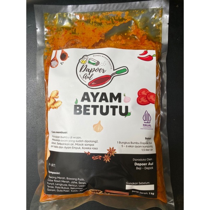 

TERLARIS BUMBU NUSANTARA DAPOER AUL 1KG HORECA AYAM BAKAR RUJAK/OPOR AYAM/ RAWON / AYAM BETUTU/SAUS