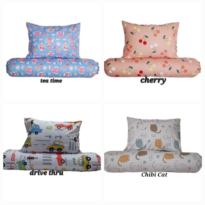 Bantal Dan Guling Anak Set Anti Alergi Termasuk Sarung