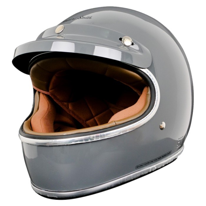 Howard Smith Racer Retro Helm Full Face - Dark Grey