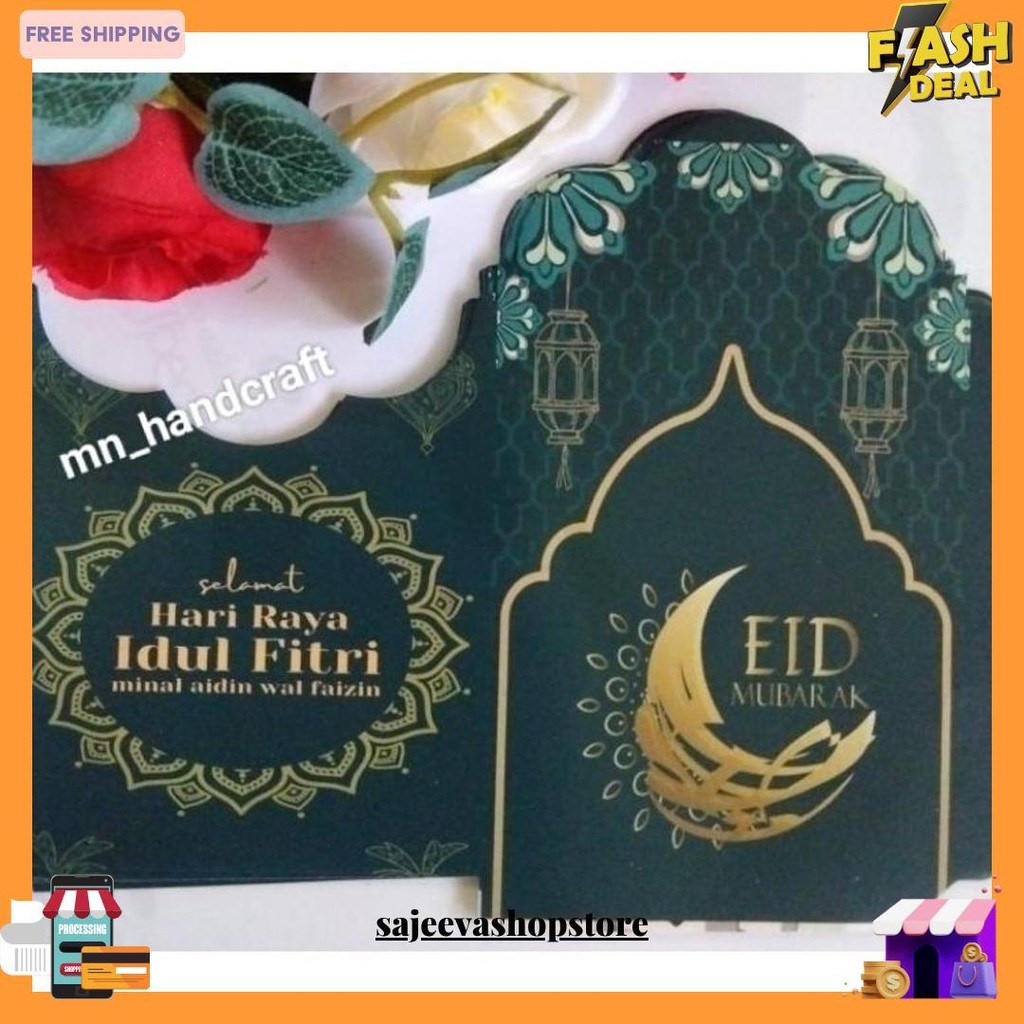 

( 100 Lembar) Belum Di Lem, Amplop Lebaran Medium Motif Muslim, Free Plastik Cod