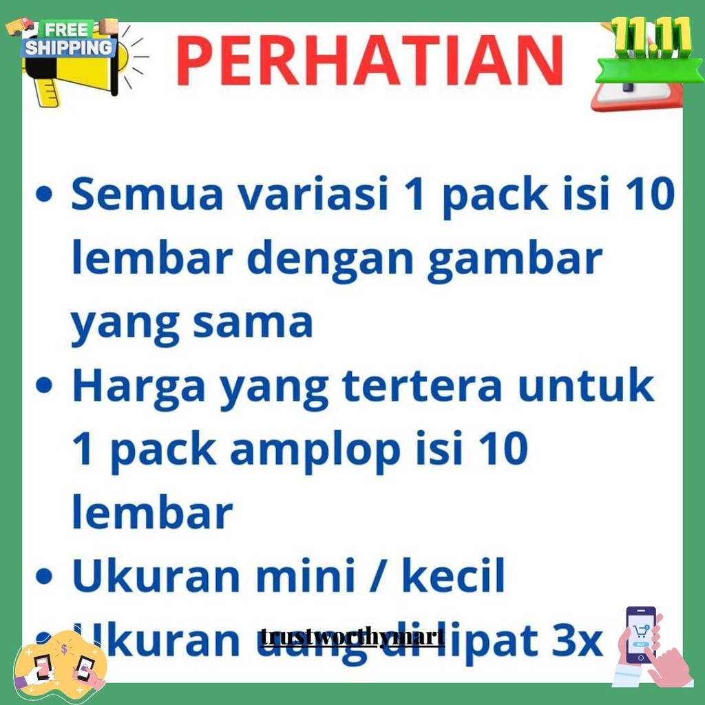 

Amplop Lebaran Kecil Motif Snack 1 Pack Isi 10 Lembar Siap Kirim