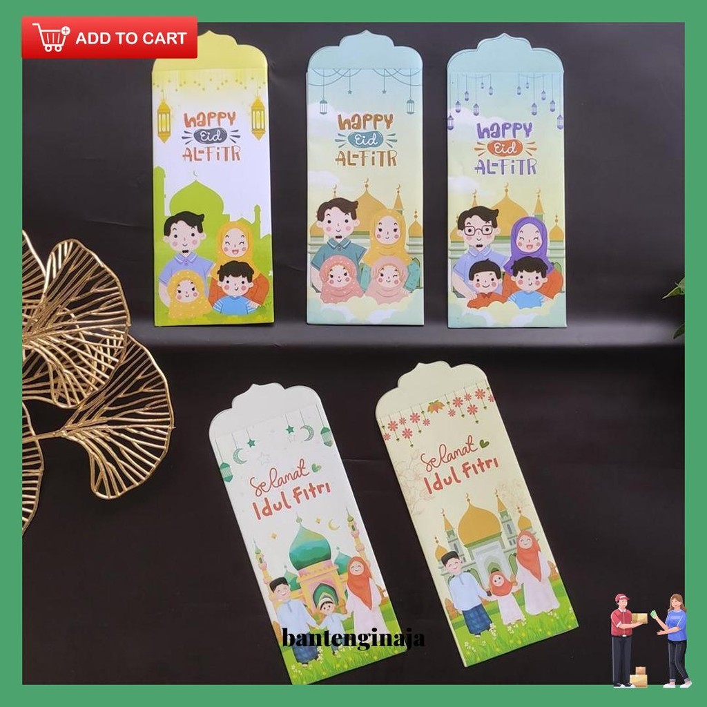 

(10Pcs) Amplop Lebaran 2025 - Amplop Besar Uang Tanpa Lipat - Bahan Artpaper 120 Gram Termurah Banget