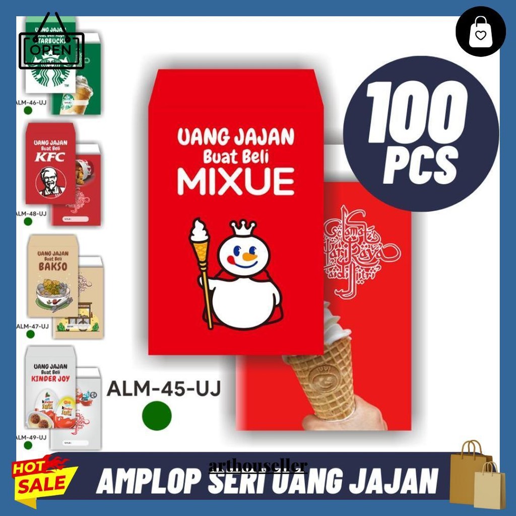 

Paket 100 Pcs Amplop Lebaran Seri Uang Jajan Termurah Banget