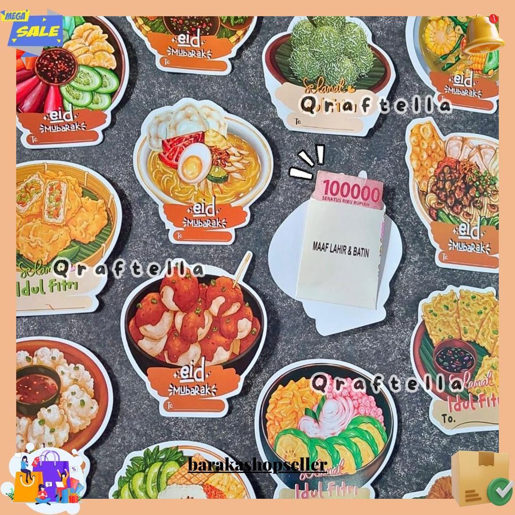 

(Isi 10Pcs) Amplop Lebaran 3D Motif Makanan Nusantara, Snack, Cromboloni Viral 2025 !!! Amplop Unik Estetik || Amplop Idul Fitri || Angpau Lebaran Siap Kirim