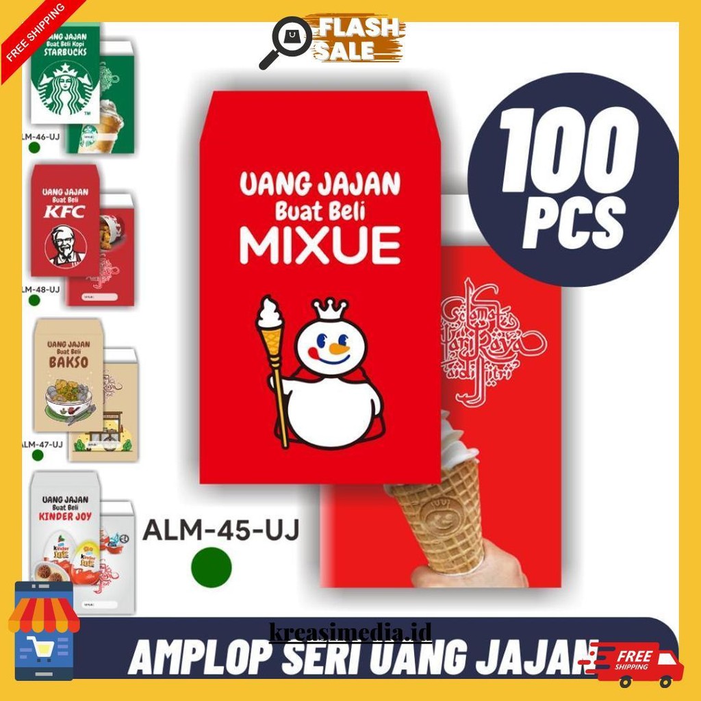 

Paket 100 Pcs Amplop Lebaran Seri Uang Jajan Termurah Banget