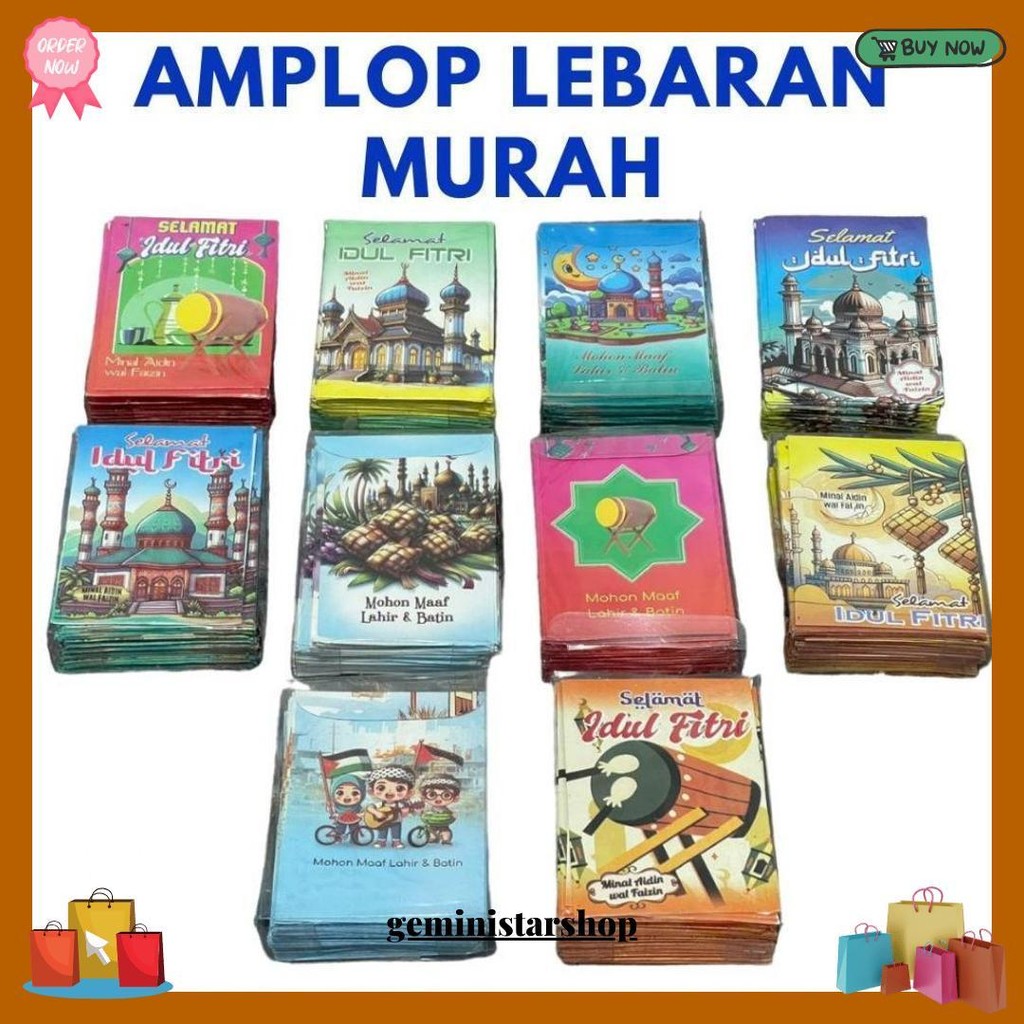

Amplop Lebaran Isi 50 Lembar Angpao Idul Fitri Thr Lucu Unik Motif Karakter Termurah Banget