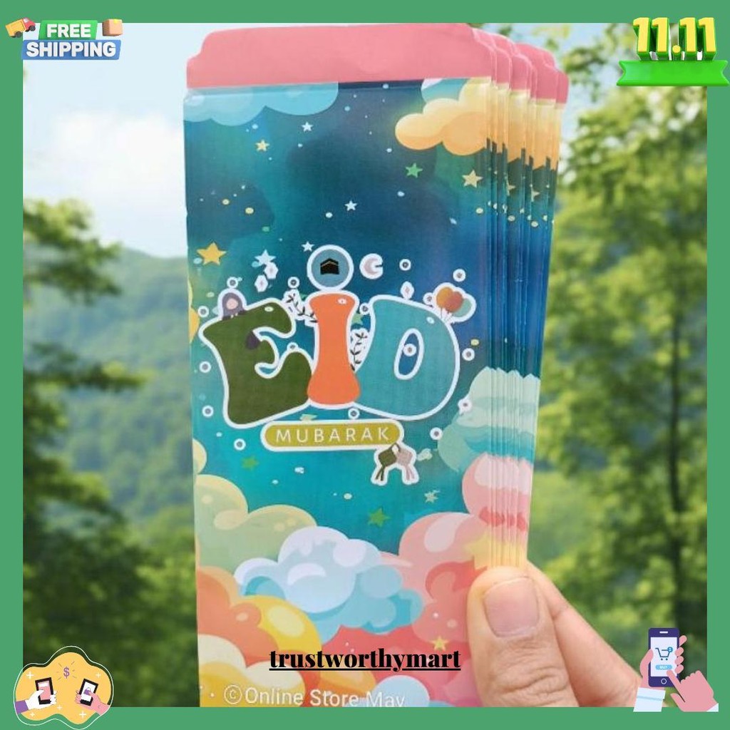

(10 Pcs Amplop Besar) Grosir Sudah Di Lem Amplop Lebaran Gratis Ongkir