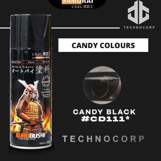 Cat SAMURAI PAINT CD111 CANDY BLACK / SMOKE LAMPU MIKA BLACK CHROME