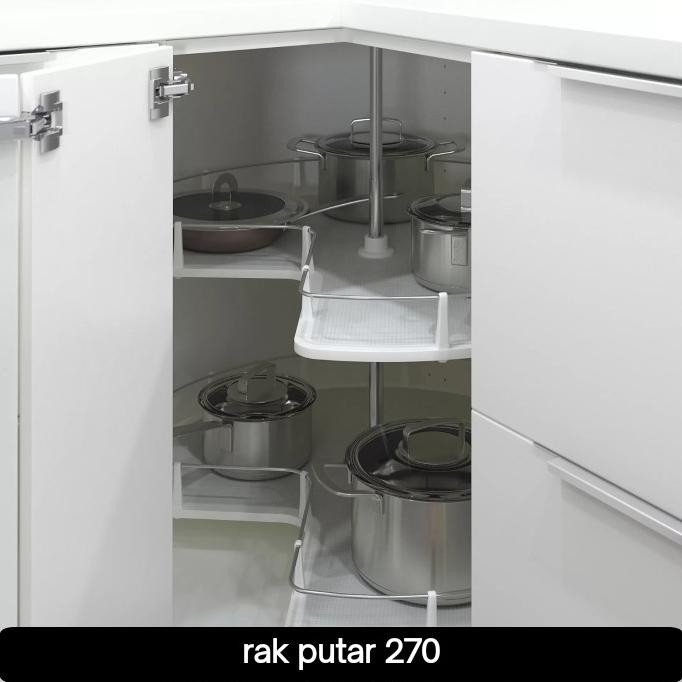 rak sudut dapur Putar Sudut 270 / Sudut Kabinet Putar 270 Rak sudut