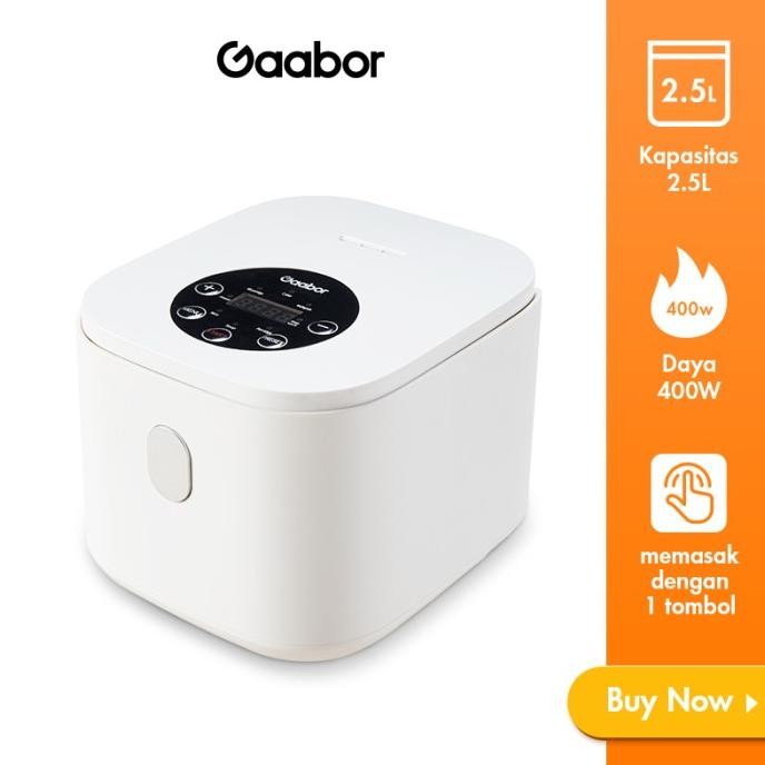 Gaabor Rice Cooker 2.5 L Penanak Nasi 4-5 Porsi - putih