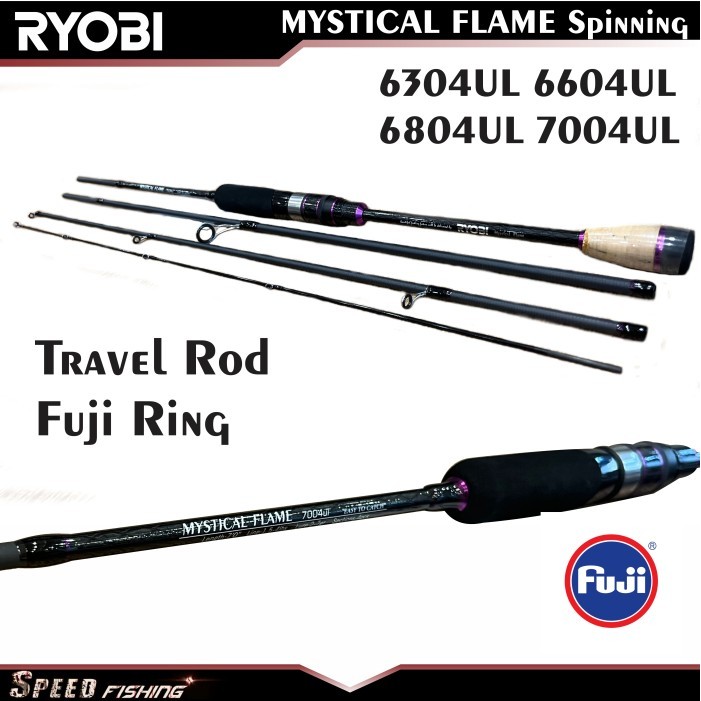 Kail Pancing Joran Pancing Ryobi Mystical Flame Spinning Travel Rod Fuji Guide Ul