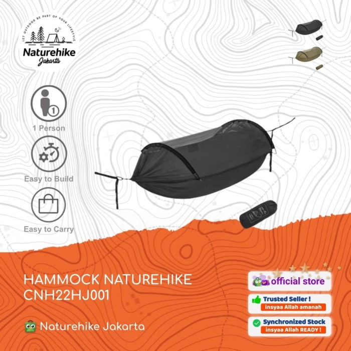 TERBARU HAMMOCK CAMPING / AYUNAN GANTUNG ANTI NYAMUK NATUREHIKE CNH22HJ001 PROMO