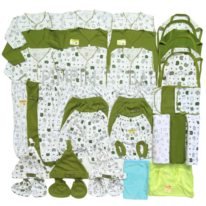 Paket 39 Pcs Perlengkapan Lahiran Set Baju Bayi Baru Lahir Hemat