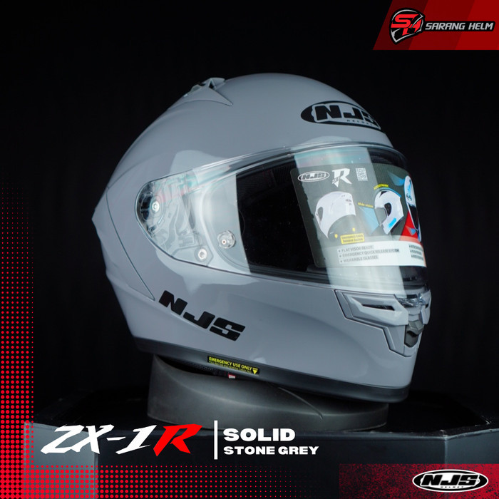 Njs Zx-1R Solid - Helm Full Face